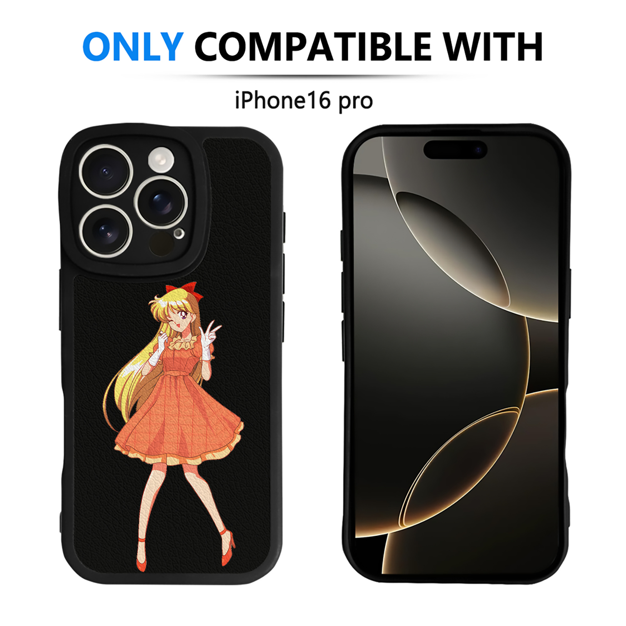 （画像用） 美少女戦士セーラームーン 愛野 美奈子 あいの みなこ Sailor Moon Aino Minako 【iPhone 16シリーズ対応】シリコンスマホケース（レザー調） 材質：シリコン